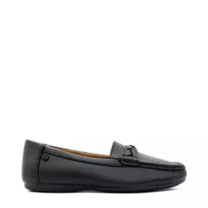 Hush Puppies Laura Loafers in Black Croc Embossed Leather Size 9