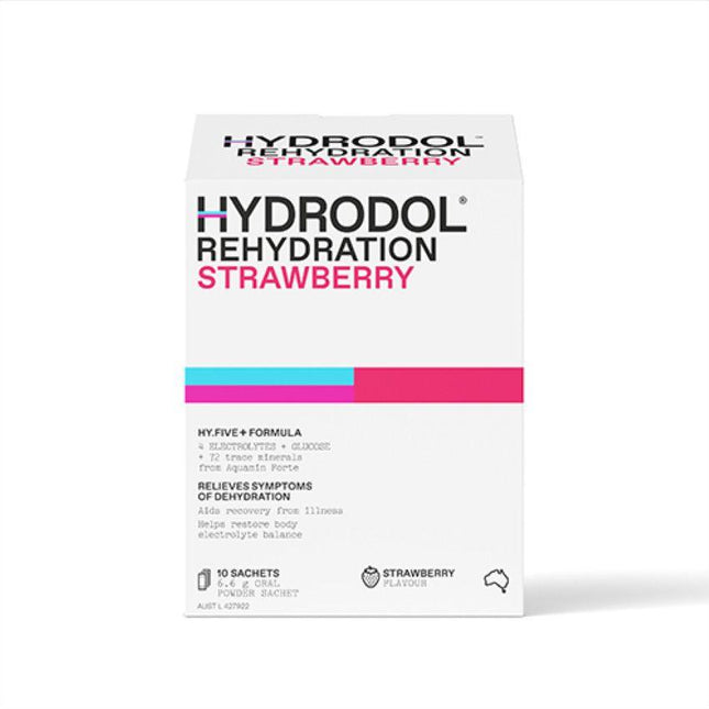 Hydrodol Rehydration Powder Strawberry 10 Pack - OhYouLuckyDuck.com.au