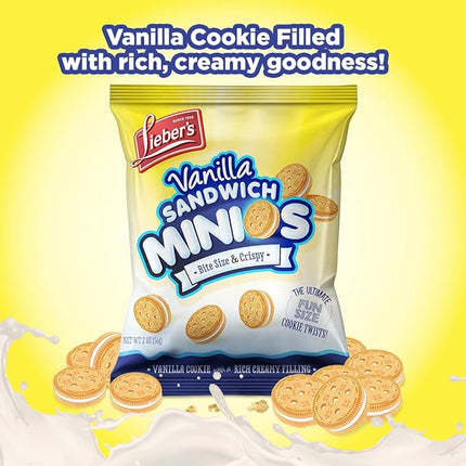Liebers Minios Vanilla Sandwich Creme Cookies 227G