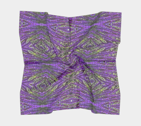 TrailsEdgeFineArt Purple Haze Petals Floral Silk Scarf
