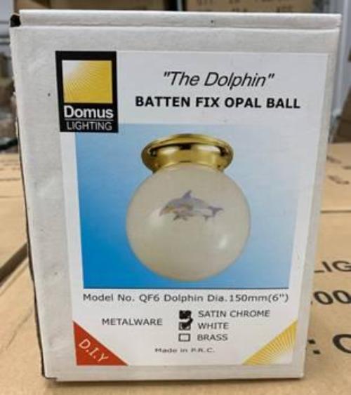 Domus Lighting Batten lights with Dolphin Print 6 inch