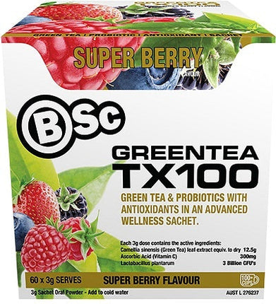 Body Science Green Tea TX100 Super Berry 60 x 3G Sachets