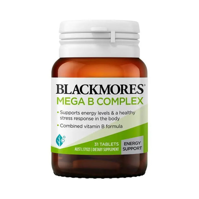 Blackmores Mega B Complex For Energy Production 31 Tablets