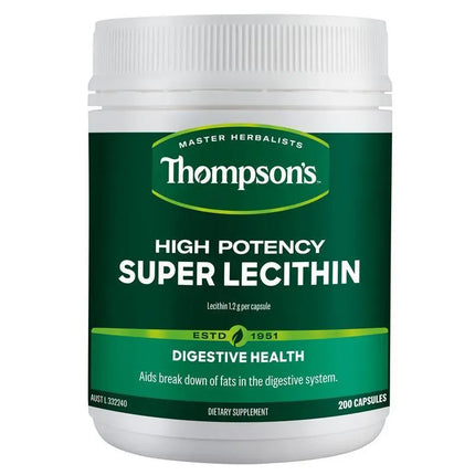 Thompsons High Potency Super Lecithin 200 Capsules
