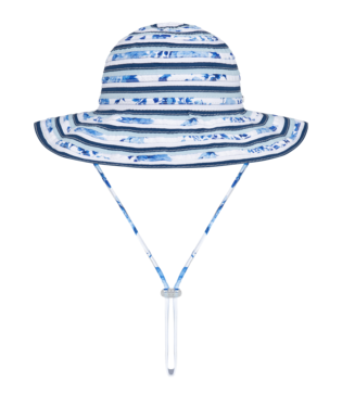 Millymook Girls Phillipa Floppy Sun Hat UPF 50+ Blue Small