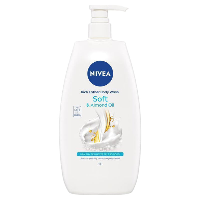 Nivea Moisture Shower Gel Soft and Almond 1L
