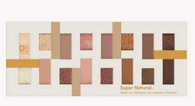 Designer Brands Matte & Shimmer Eyeshadow Palette Super Natural