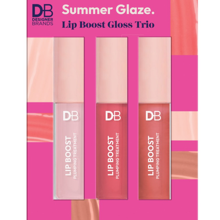 Designer Brands Summer Glaze Lip Boost Gloss Trio