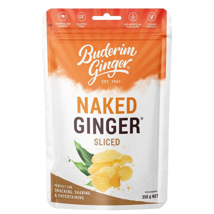Buderim Naked Ginger Sliced 350G