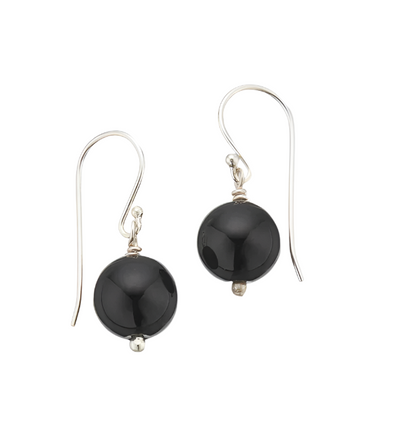 Palas Onyx Healing Gem Earrings With Silver Hooks