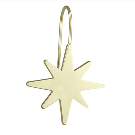 Wicked Sista Christmas Star Hook Earrings Gold