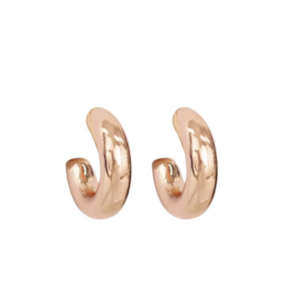 Wicked Sista Medium Thick Hoops Rose Gold