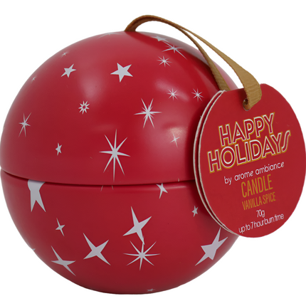 Arome Ambiance Christmas Cheer Bauble Candle Vanilla Spice