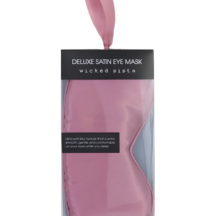 Wicked Sista Deluxe Satin Eye Mask Plum