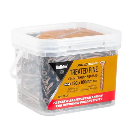 Buildex Screw Star Treated Pine Climacoat 12-8X100 Bx500