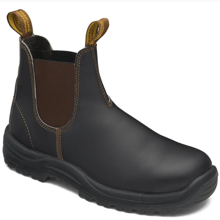 Boot Safety Elas Side Brown S7 172