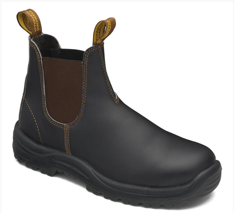 Boot Safety Elas Side Brown S7 172