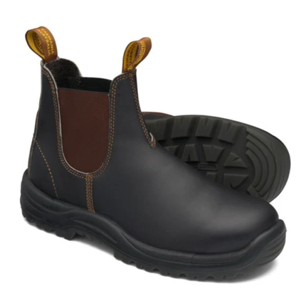 Boot Safety Elas Side Brown S13 172