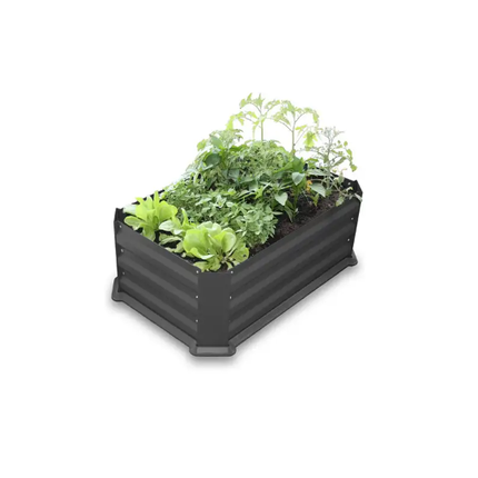 Green Life Garden Bed Patio With Base 800X500X300 Charcoal