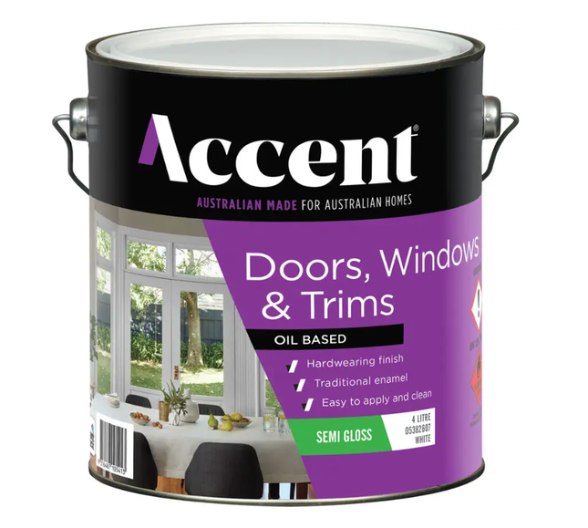 Accent Semi Gloss Enamel White 4L