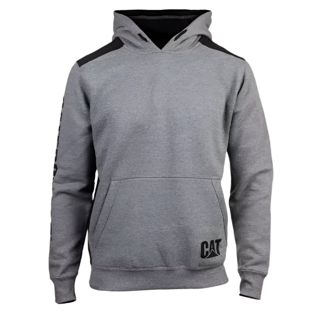 Hoodie Logo Panel Cat Grey S