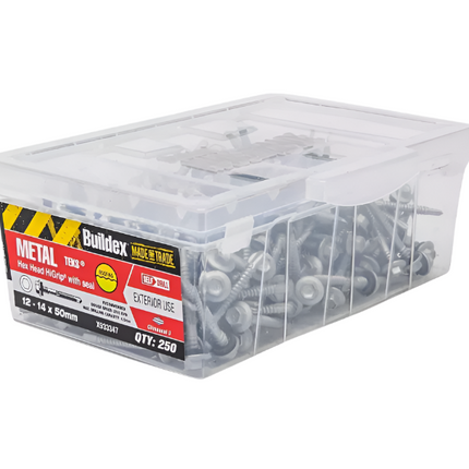 Buildex Screw Metal Hex Tek 12-14X45 Hi Grip C3 BX250