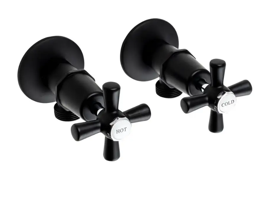 Mildon Paramount Washing Machine Stops Chrome/Matt Black