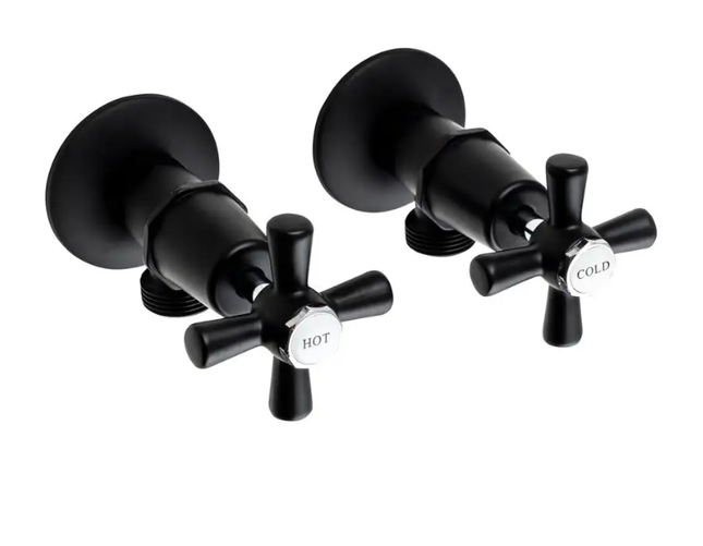 Mildon Paramount Washing Machine Stops Chrome/Matt Black