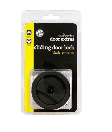 Trio Sliding Door Lock Entrance Set Black