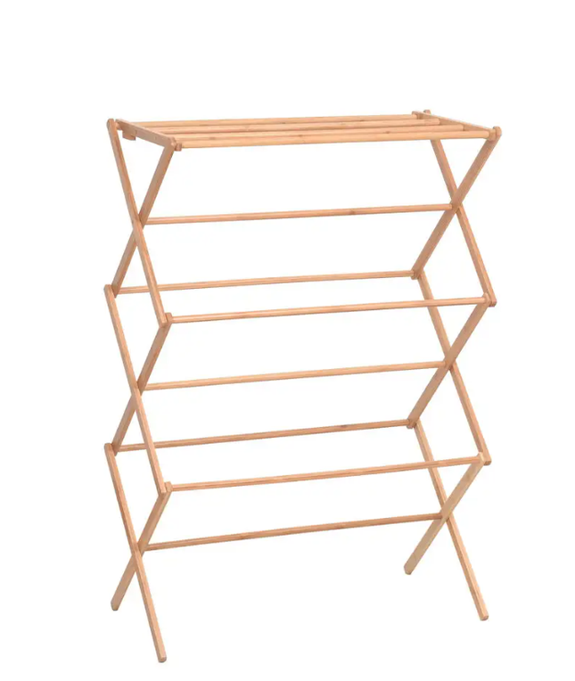 Uperia Bamboo Folding Clothes Airer