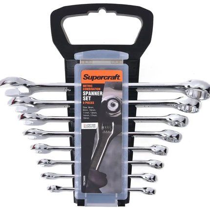 Supercraft Spanner Combination Metric - 8 Piece