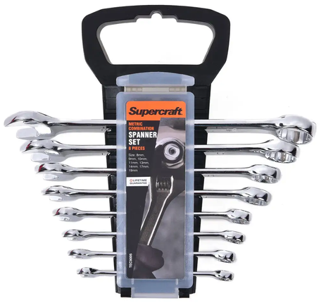Supercraft Spanner Combination Metric - 8 Piece