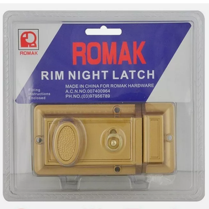 Latch Night Rim Bronze 1PK