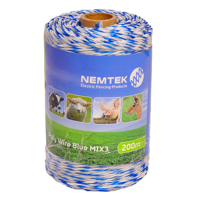 Wire Poly Blue Mix3 200M Nemtek