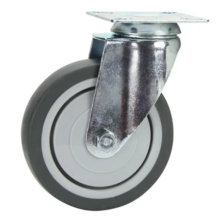 Cold Steel Rubber Swivel Castor Grey 100MM