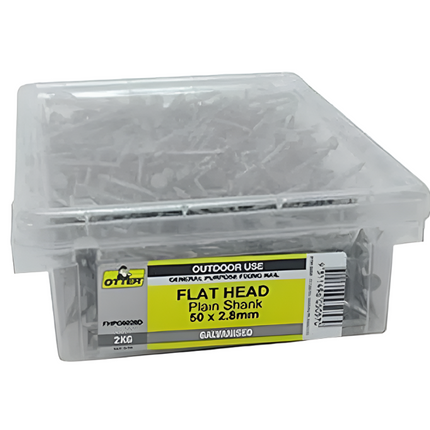 Otter Nail Flathead Galvanised 50 x 2.80MM 2KG
