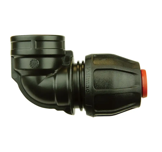 Philmac BSP Threaded Rural Elbow Poly Female 1-1/2 x 1-1/2