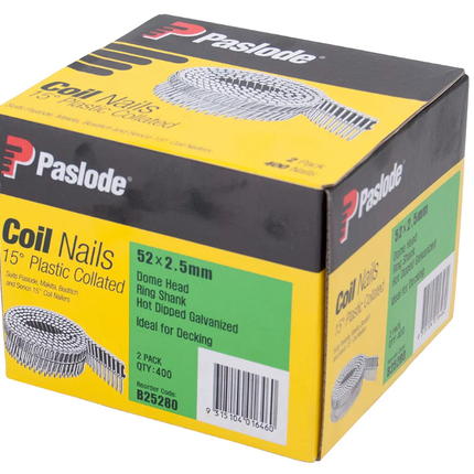Nail Coil 52 X 2.5 Rng Hdg Dme 2 PK