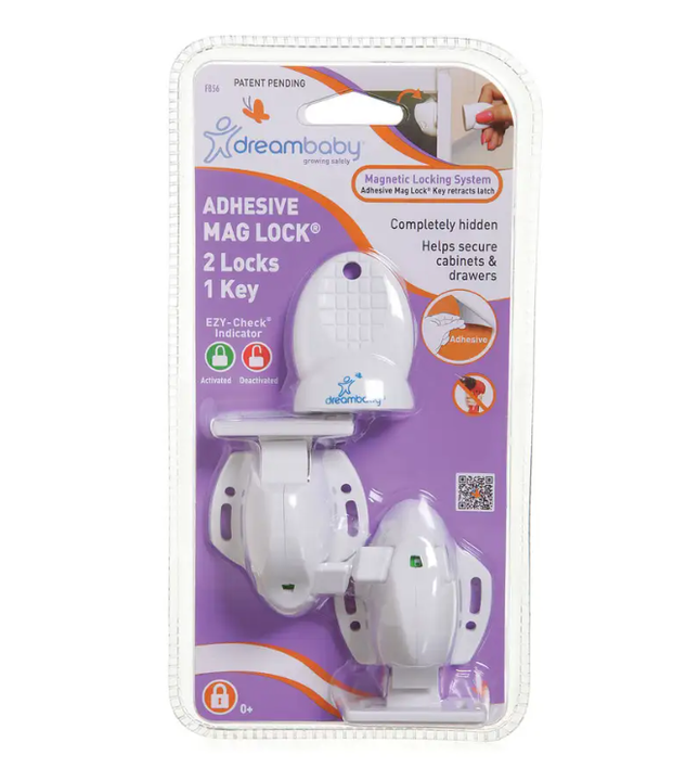 Dreambaby Adhesive Mag Locks 2 Locks 1 Key
