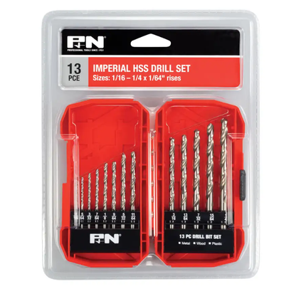 P And N Imperial HSS Drill Bit Set - 13 Piece