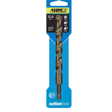 Drill Bit Hex Shank Cobalt 12.00MM Sutton