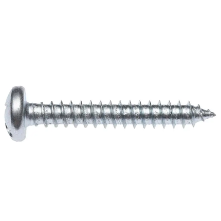 Zenith Self Tapping Screws Pan Head Zinc Plated 10G x 30MM - 100 Pack