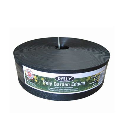 Edging Plastic 75MM X 6M Black