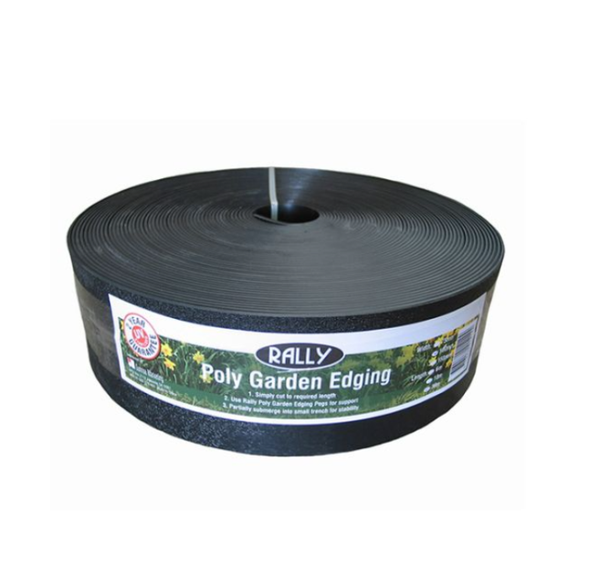 Edging Plastic 75MM X 6M Black