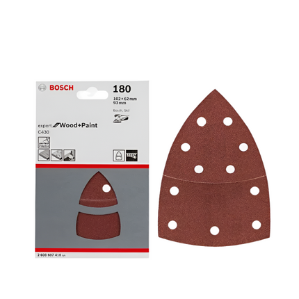 Paper Sanding Bosch Psm Red 180G PK10