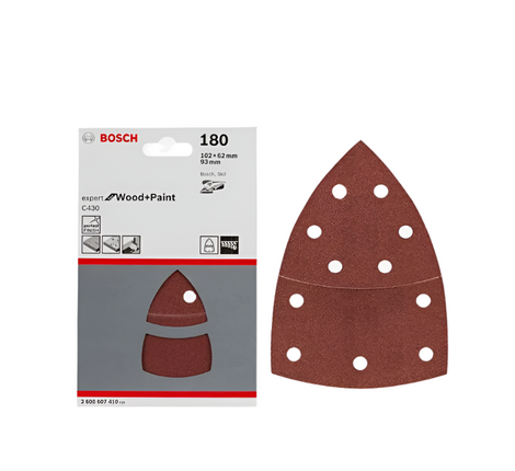 Paper Sanding Bosch Psm Red 180G PK10