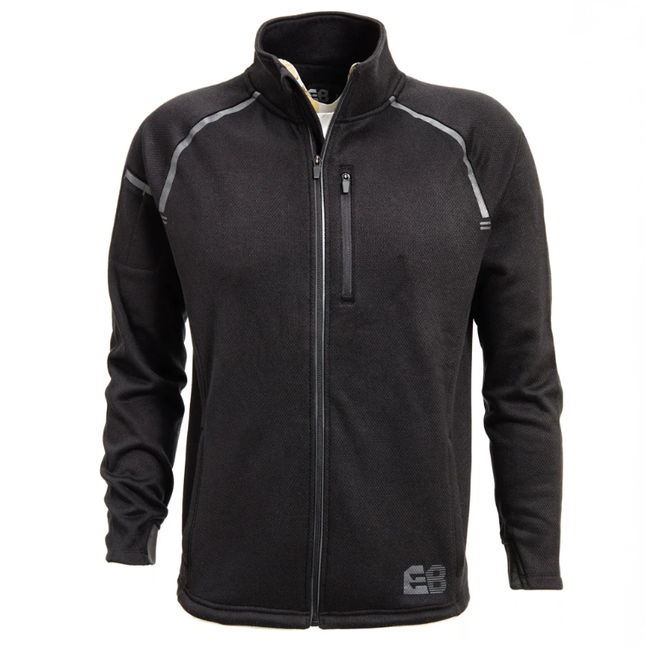 Eleven Black Mid Layer Fleece Jacket