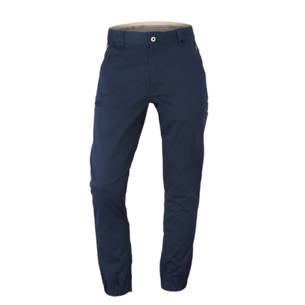 Pant Cuffed Stretch Seam Navy Regular