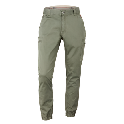 Pant Cuffed Stretch Seam Stone Green Regular