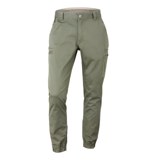 Pant Cuffed Stretch Seam Stone Green Regular